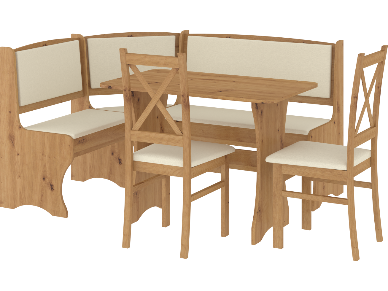 Valgomojo kampinis komplektas su kėdėmis D 5