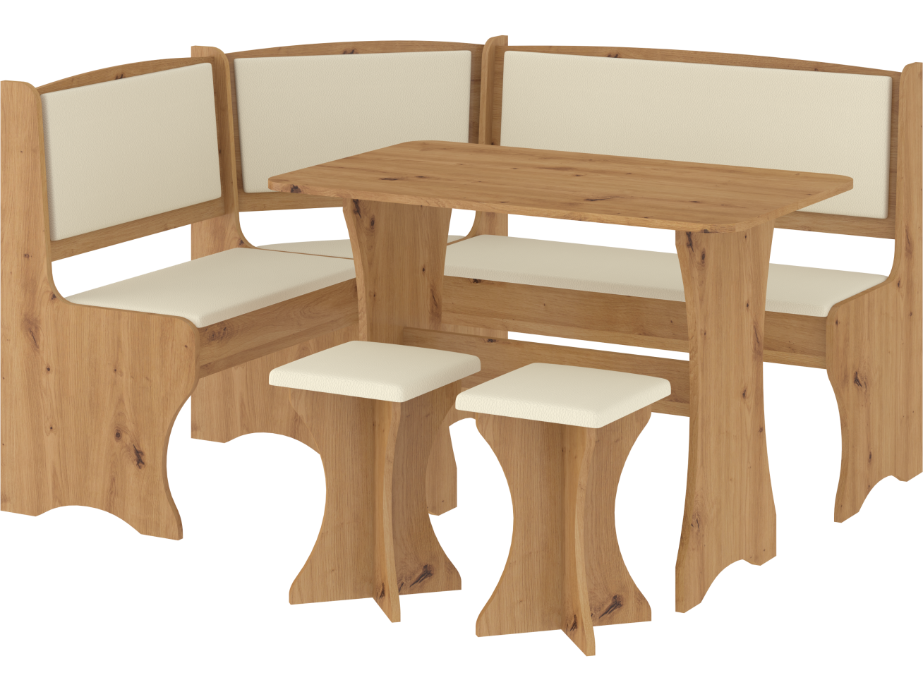 Valgomojo kampinis komplektas su taburetėmis 6 Valgomojo kampinis komplektas su taburetėmis 6