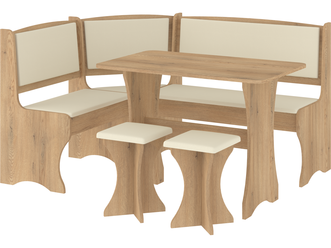 Valgomojo kampinis komplektas su taburetėmis 8 Valgomojo kampinis komplektas su taburetėmis 8