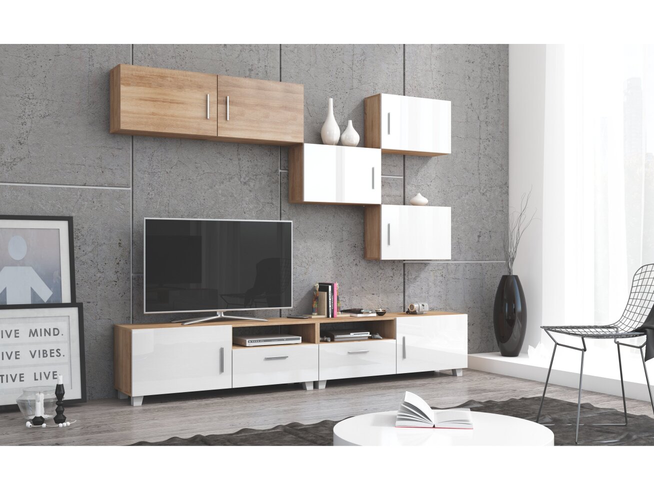 TV staliukas su lentynomis KUGA 4