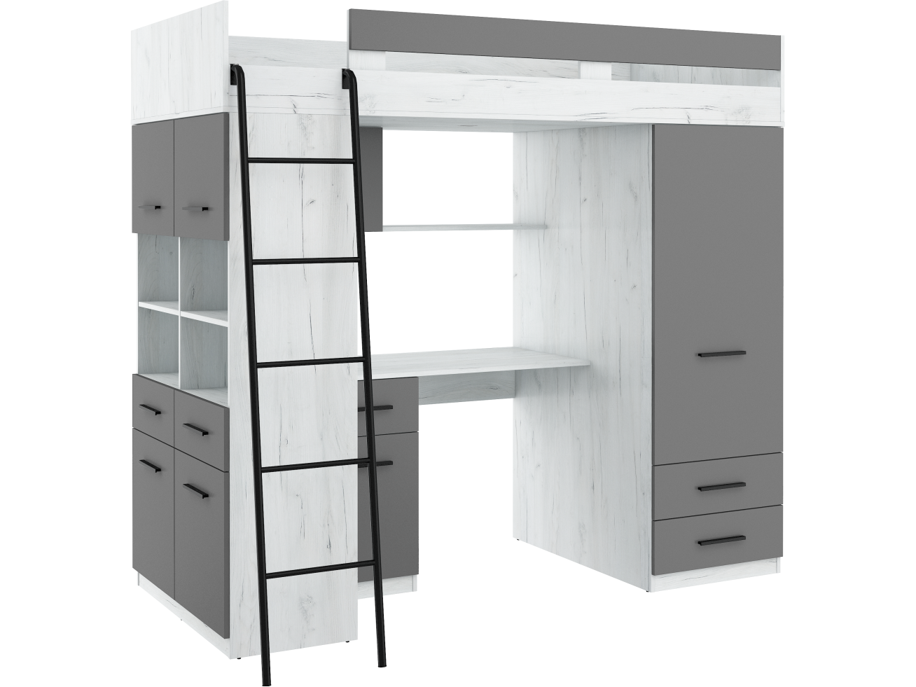 Lova su spinta ir rašomuoju stalu LEVEl 8