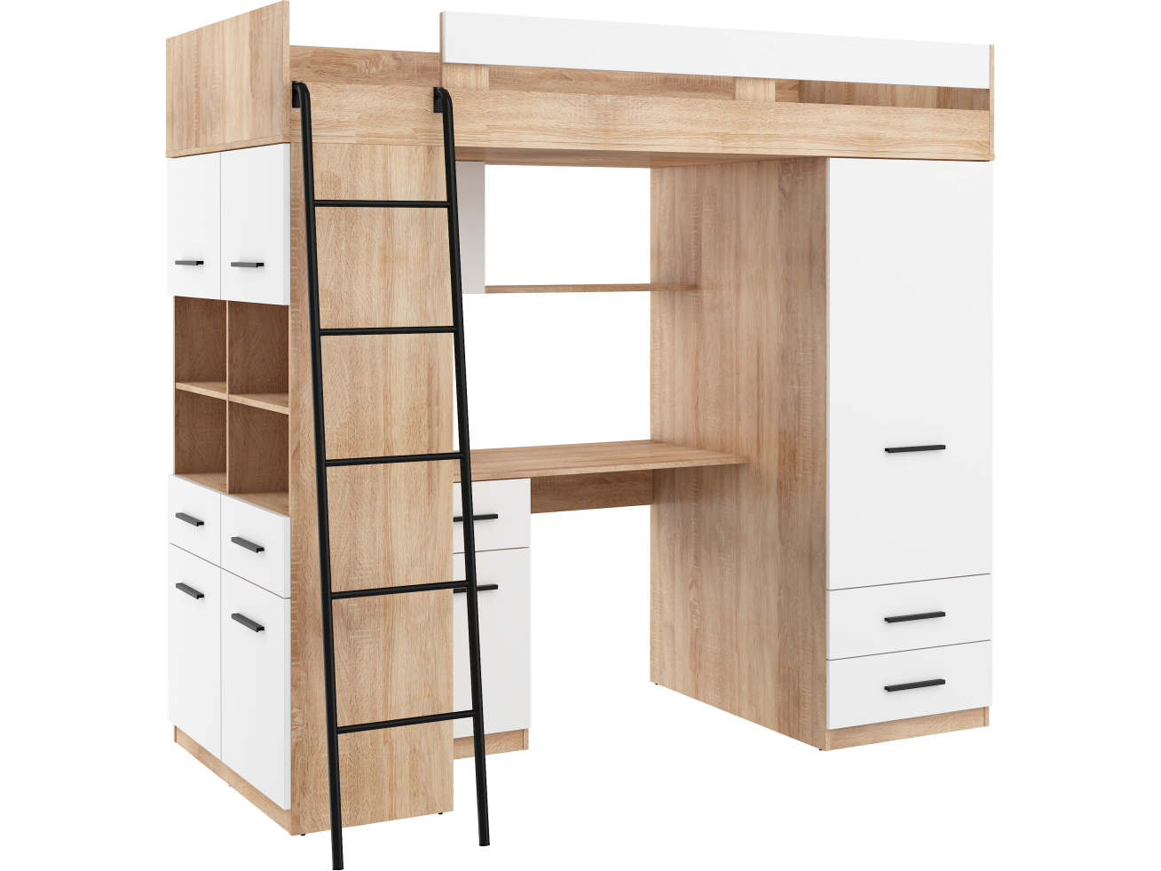 Lova su spinta ir rašomuoju stalu LEVEl 7