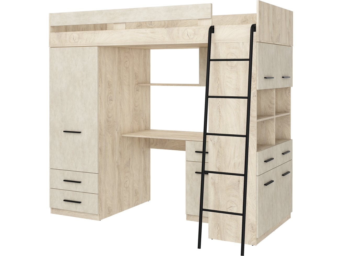 Lova su spinta ir rašomuoju stalu LEVEl 16