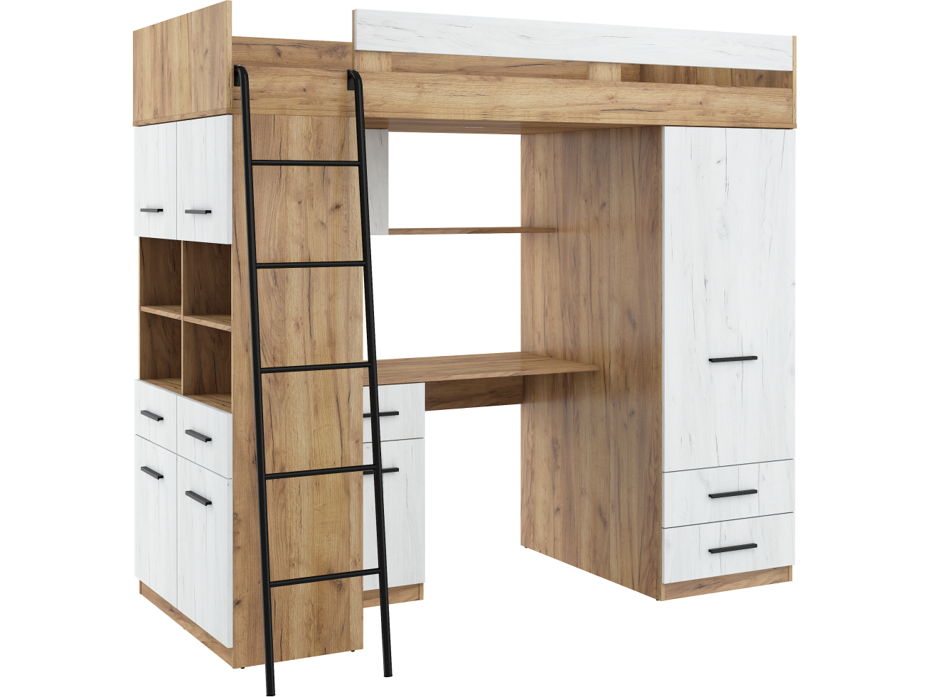 Lova su spinta ir rašomuoju stalu LEVEl 9