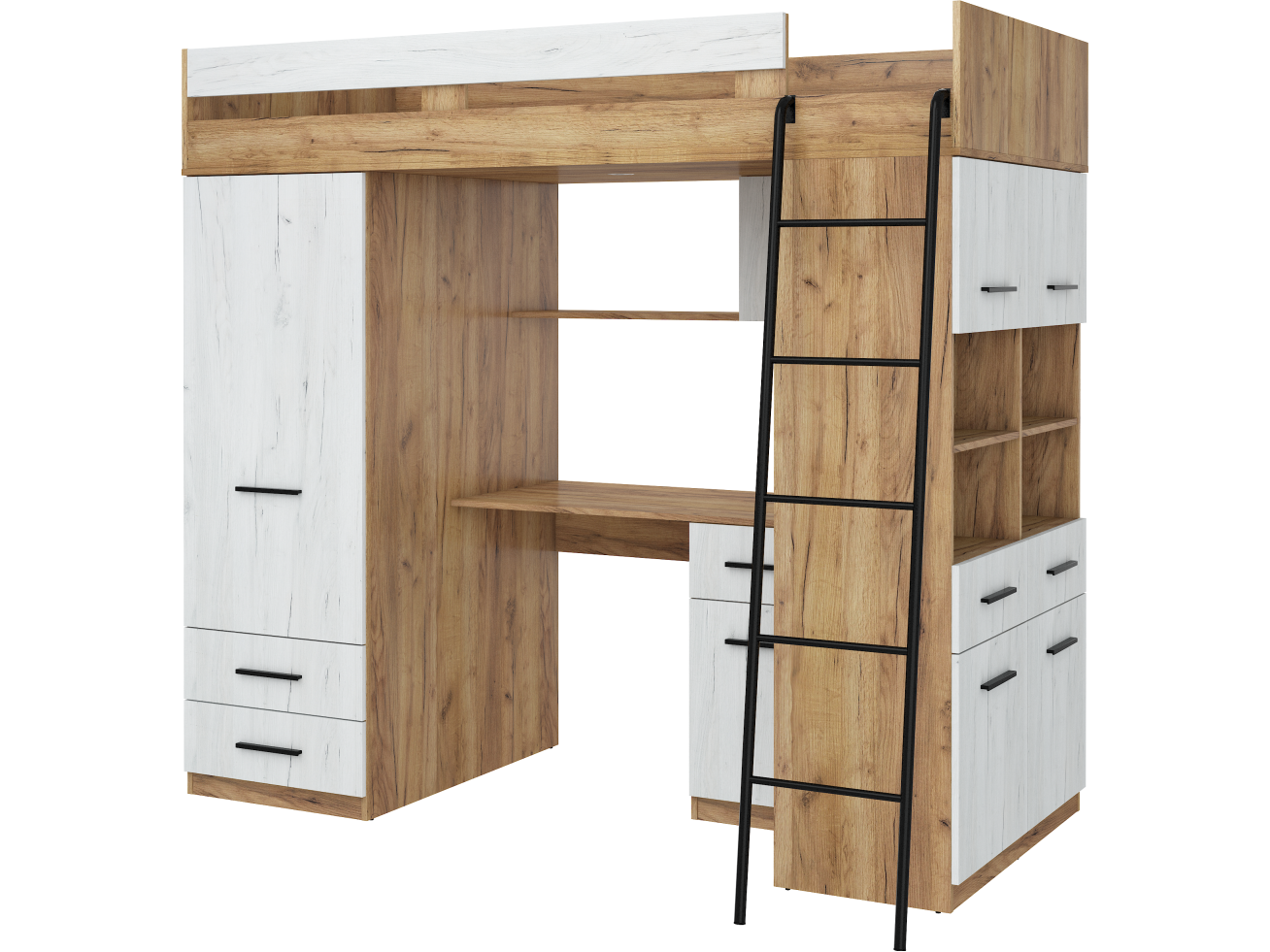 Lova su spinta ir rašomuoju stalu LEVEl 15