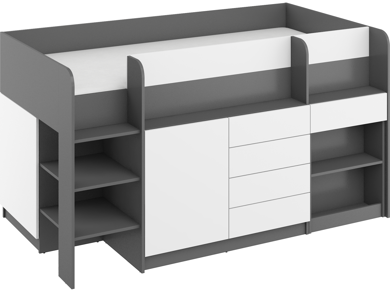 Lova su stalčiais ir rašomuoju stalu SMILE 12