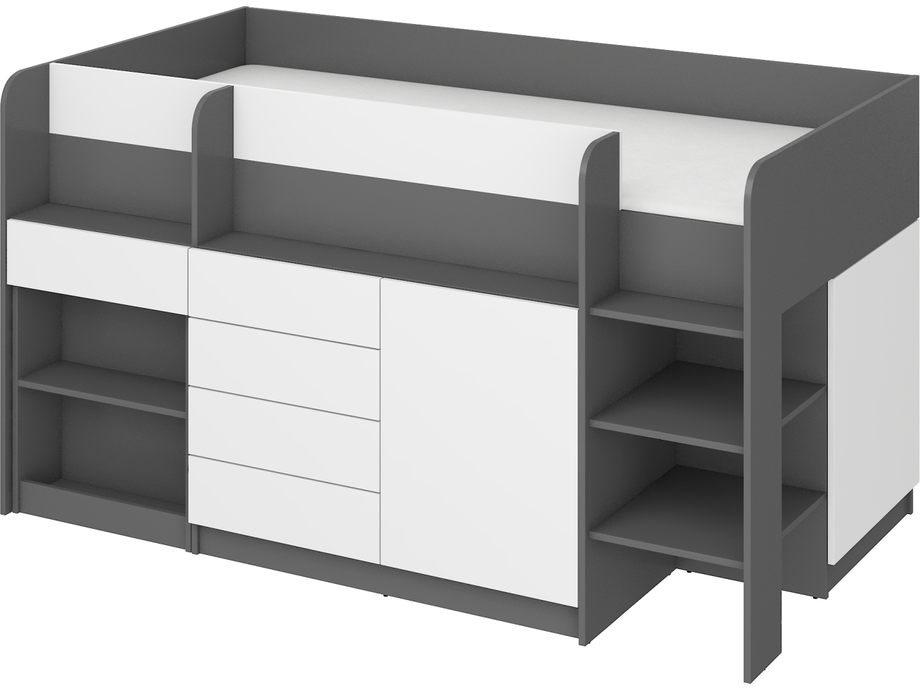 Lova su stalčiais ir rašomuoju stalu SMILE 18