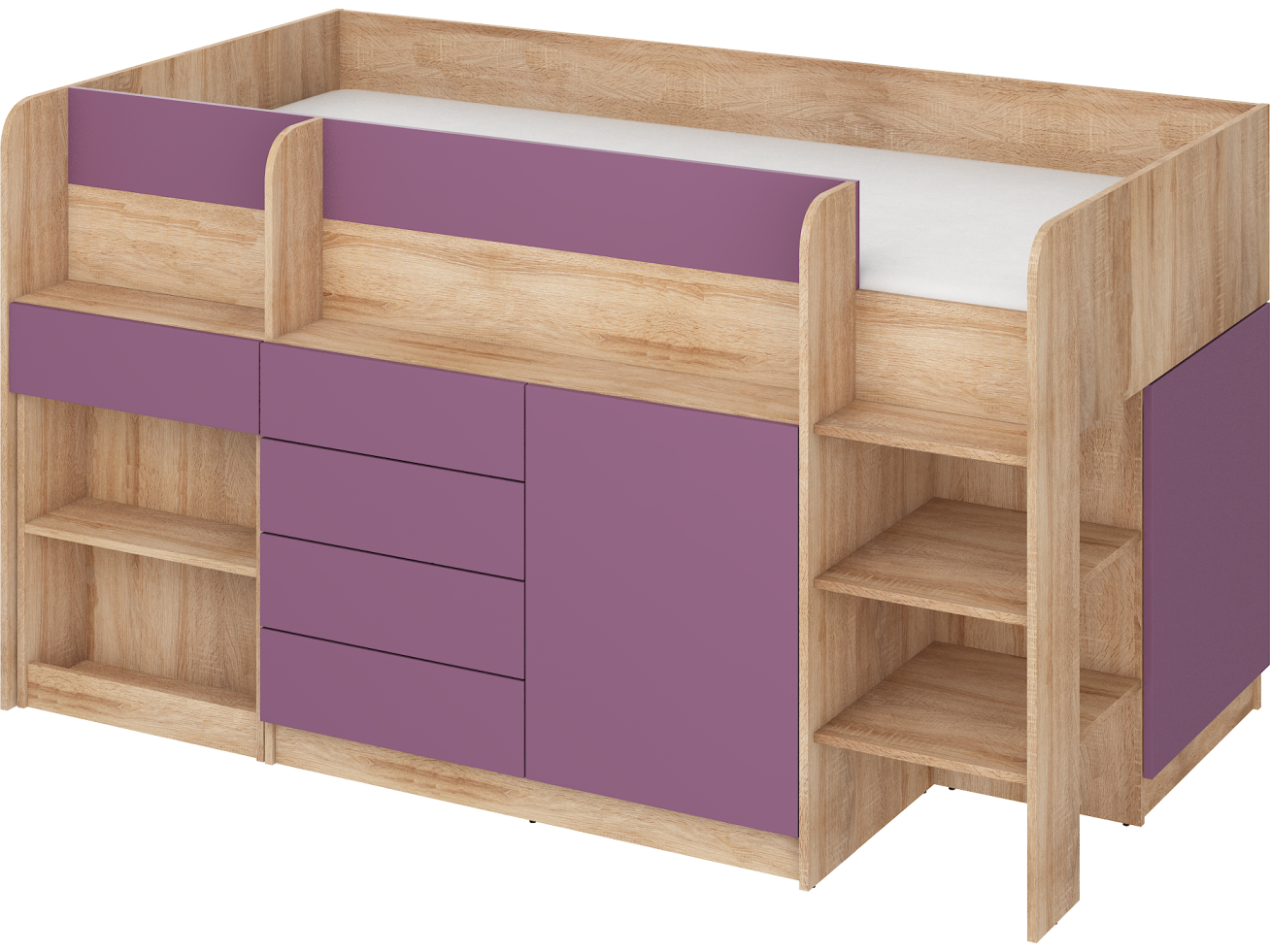 Lova su stalčiais ir rašomuoju stalu SMILE 17