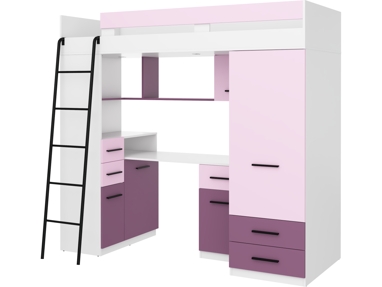 Lova su spinta ir rašomuoju stalu SMYK 10