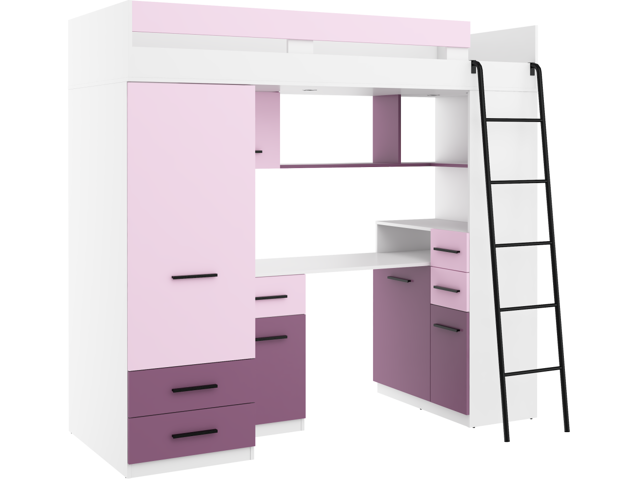 Lova su spinta ir rašomuoju stalu SMYK 16