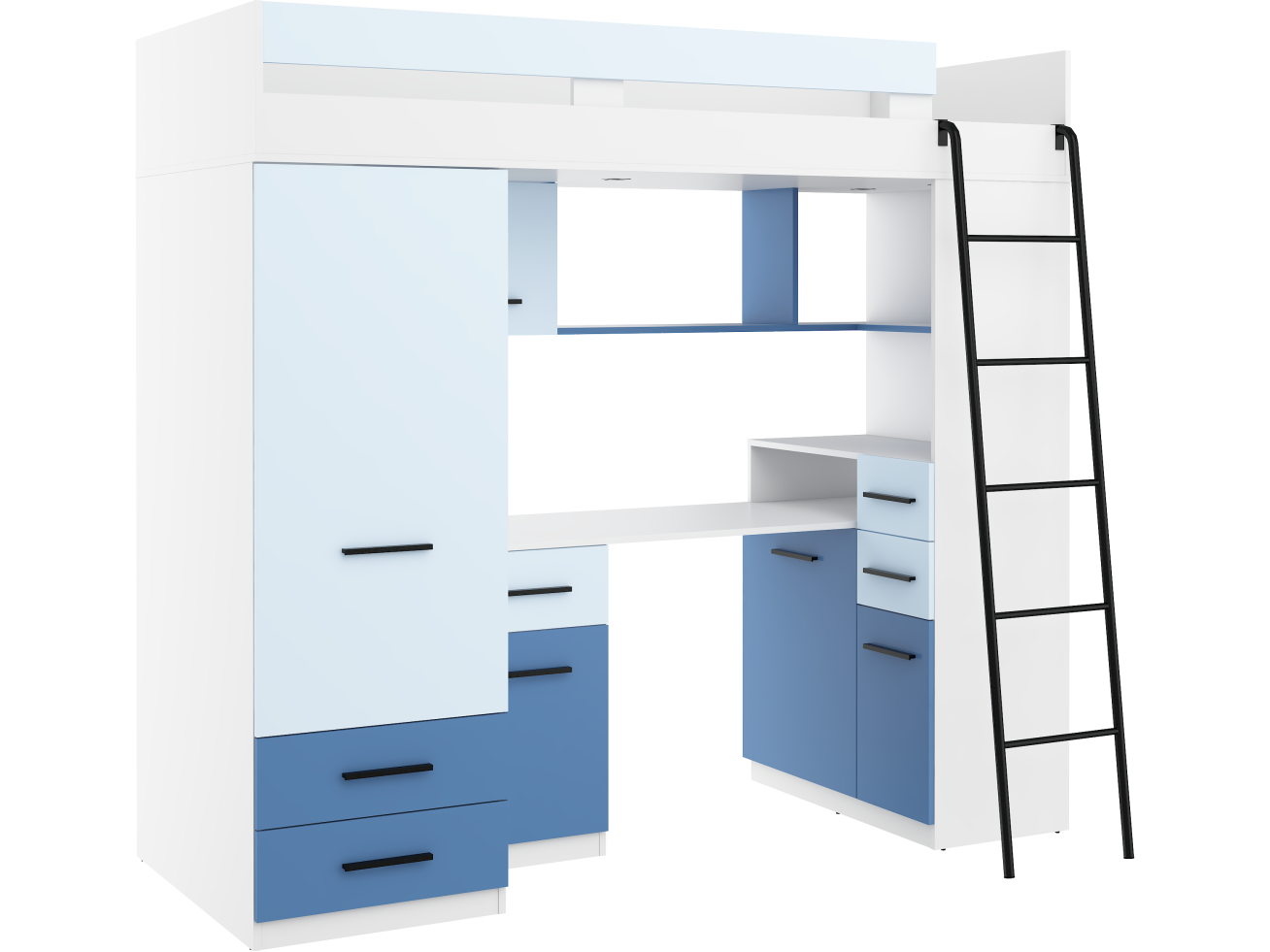 Lova su spinta ir rašomuoju stalu SMYK 15