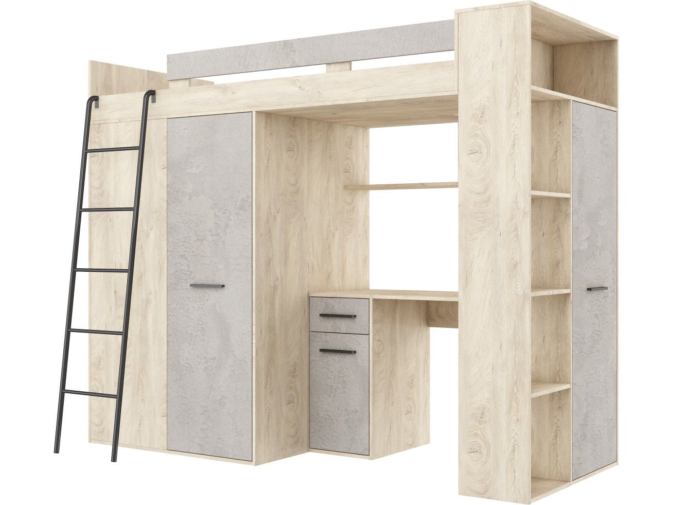 Lova su spinta ir rašomuoju stalu VERANA 6