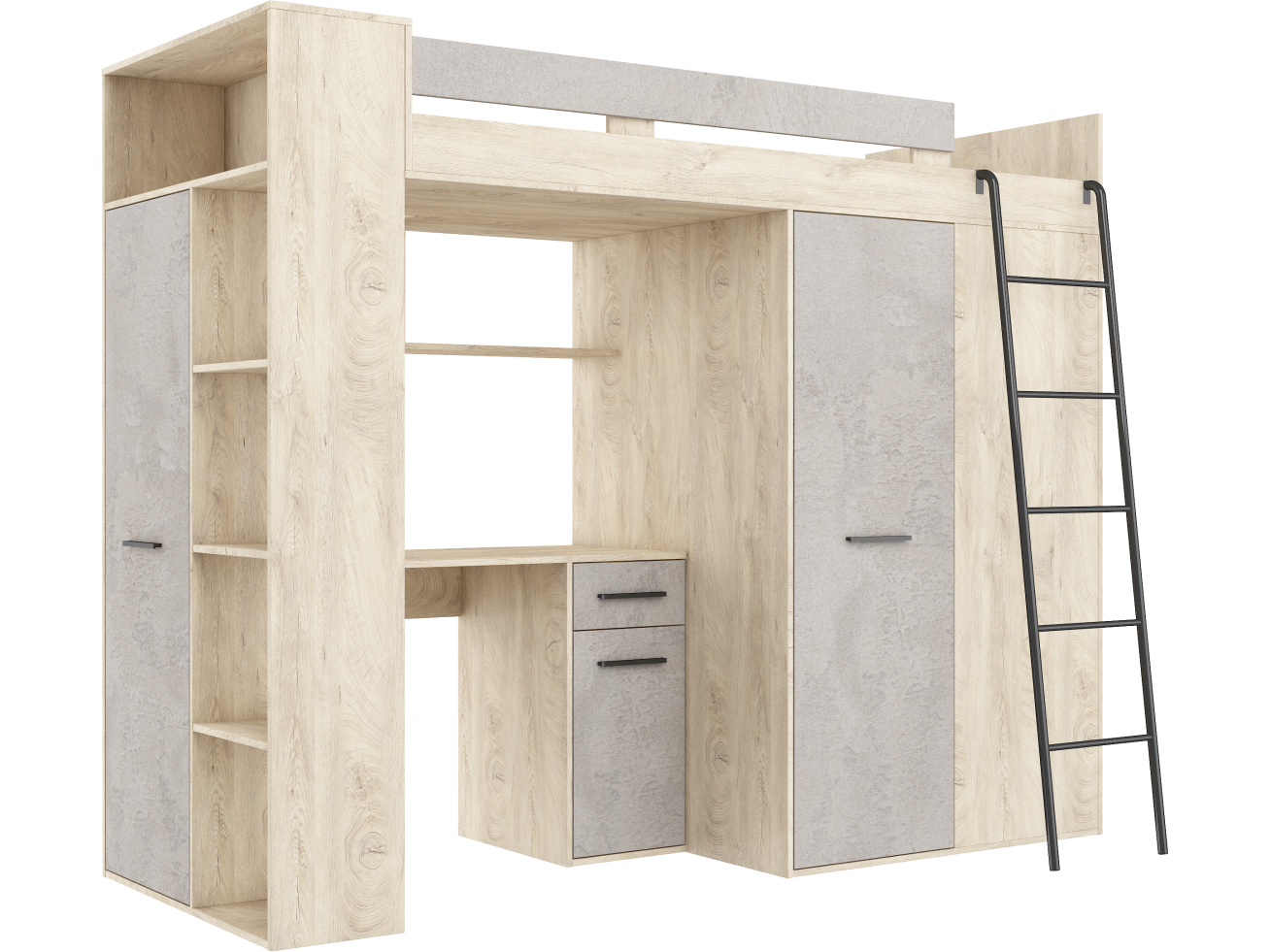 Lova su spinta ir rašomuoju stalu VERANA 12