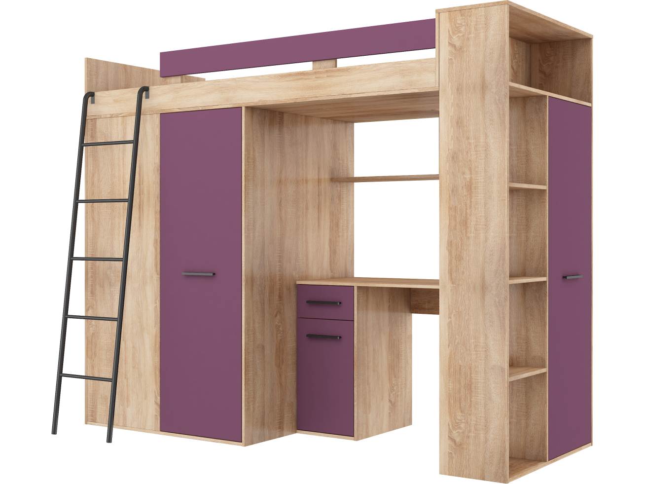 Lova su spinta ir rašomuoju stalu VERANA 10