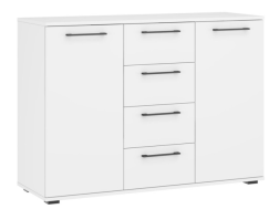 Komodos su stalčiais ir durelėmis