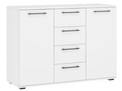 Komodos su stalčiais ir durelėmis