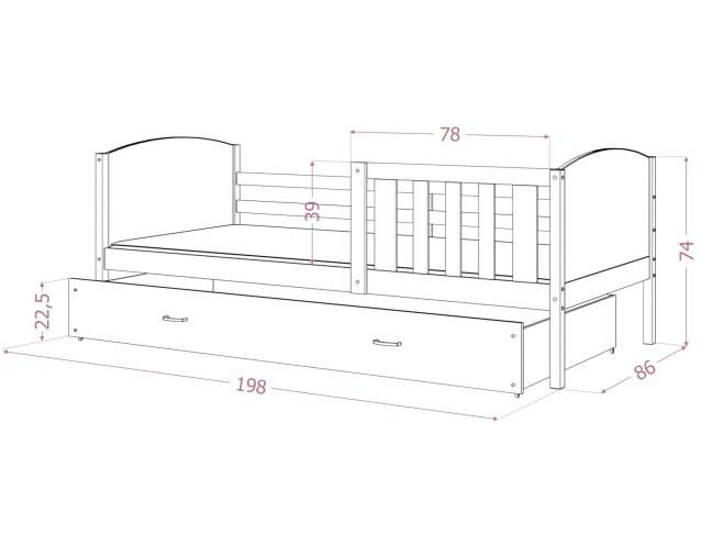 Vaikiška lova TAMI P 8