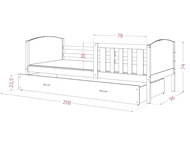 Vaikiška lova TAMI P 9 Vaikiška lova TAMI P 9