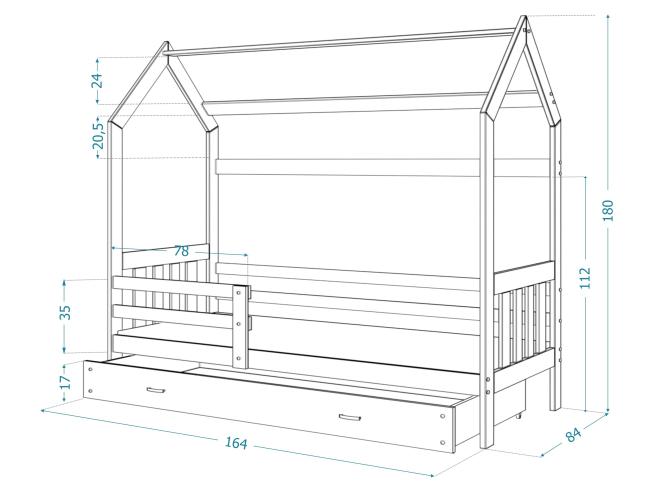 Vaikiška lova DOMEK 2 8
