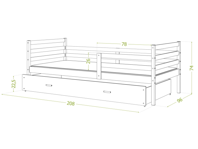 Vaikiška lova JACEK P 12 Vaikiška lova JACEK P 12