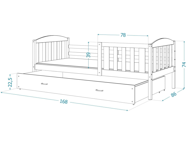 Vaikiška lova KUBUS P 11 Vaikiška lova KUBUS P 11