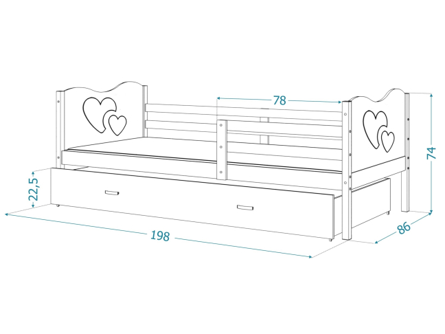 Vaikiška lova MAX P 10 Vaikiška lova MAX P 10