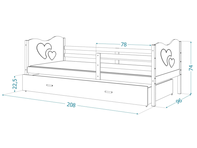 Vaikiška lova MAX P 11 Vaikiška lova MAX P 11