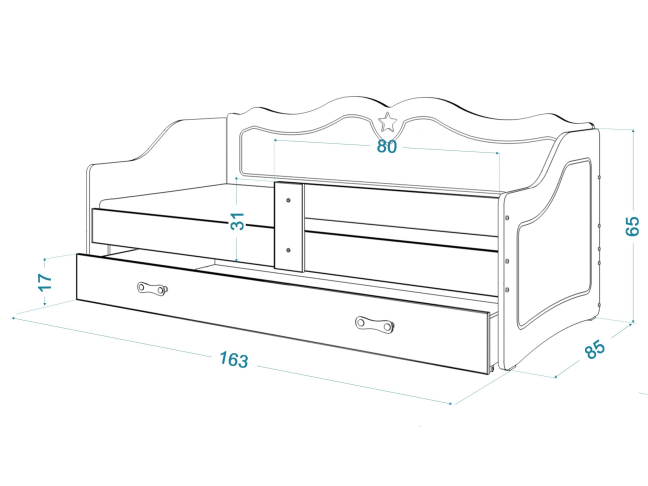 Vaikiška lova LILI K 6 Vaikiška lova LILI K 6