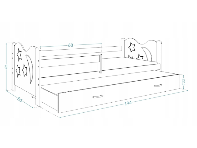 Vaikiška lova MIKOLAJ 12 Vaikiška lova MIKOLAJ 12