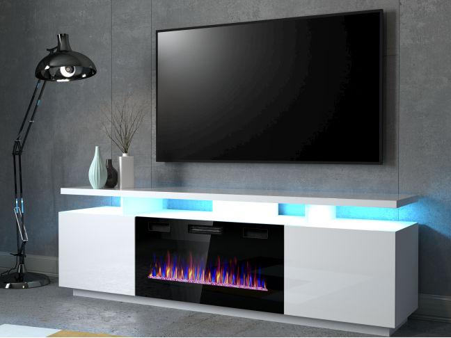 TV Staliukas EVA su elektriniu židiniu 1 TV Staliukas EVA su elektriniu židiniu 1