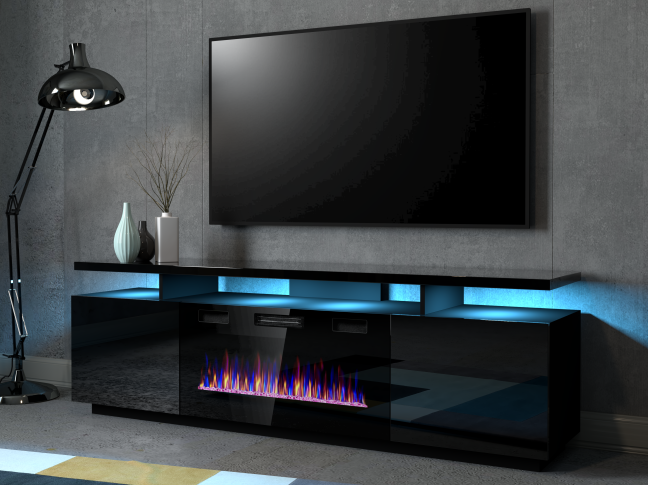 TV Staliukas EVA su elektriniu židiniu 3 TV Staliukas EVA su elektriniu židiniu 3