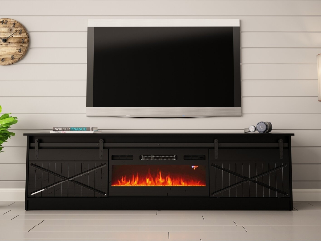 TV Staliukas GRANERO su elektriniu židiniu 8