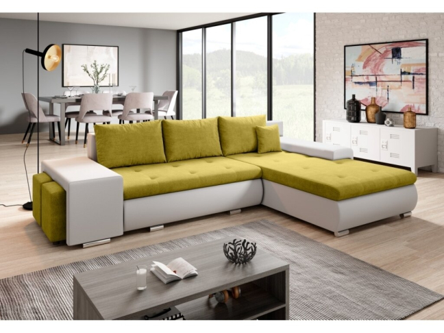 Minkštas kampas SORENTO MINI su Pufa 4 Minkštas kampas SORENTO MINI su Pufa 4