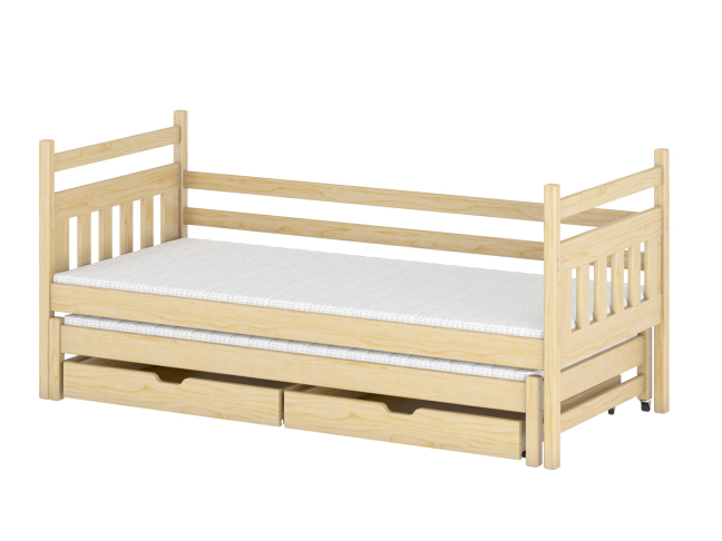 Dvigulė vaikiška lova su stalčiais DANIEL 80x160 9