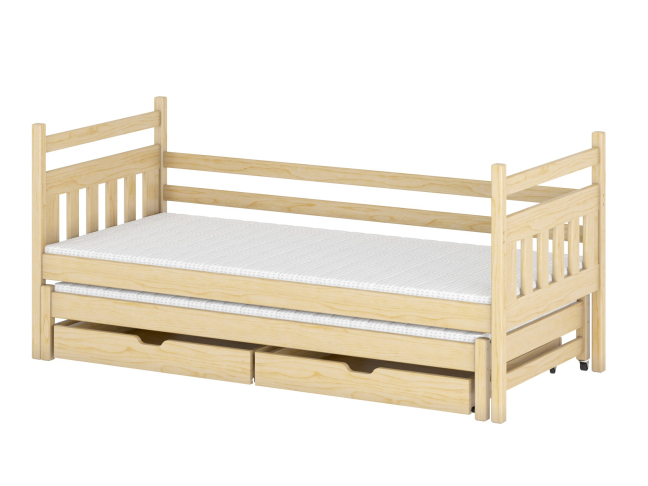 Dvigulė vaikiška lova su stalčiais DANIEL 80x180 9