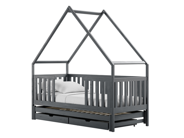 Dvigulė vaikiška lova su stalčiais MAGIC 80x180 6