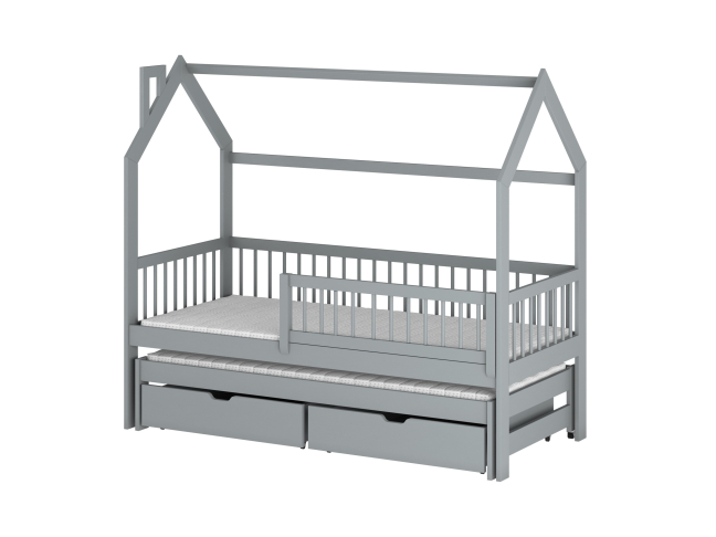 Dvigulė vaikiška lova su stalčiais PAPI 80x160 13