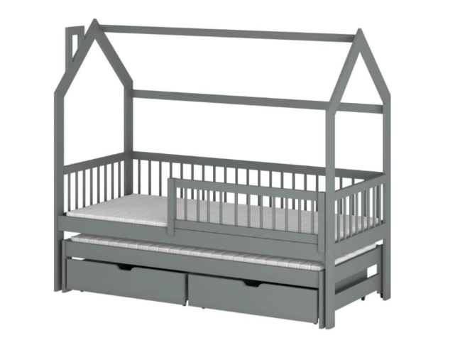 Dvigulė vaikiška lova su stalčiais PAPI 80x160 12