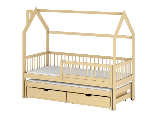 Dvigulė vaikiška lova su stalčiais PAPI 80x160 14