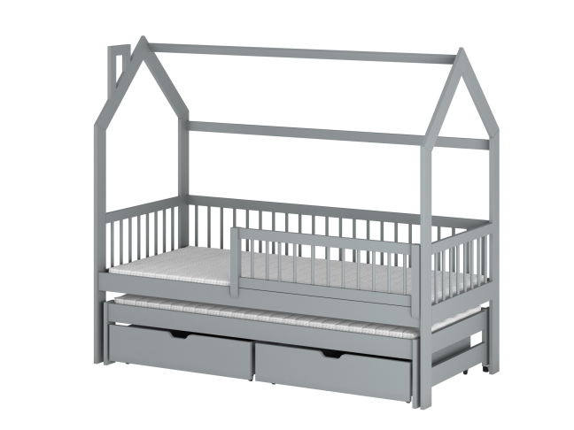 Dvigulė vaikiška lova su stalčiais PAPI 80x180 13 Dvigulė vaikiška lova su stalčiais PAPI 80x180 13