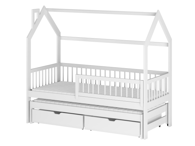 Dvigulė vaikiška lova su stalčiais PAPI 80x200 11 Dvigulė vaikiška lova su stalčiais PAPI 80x200 11