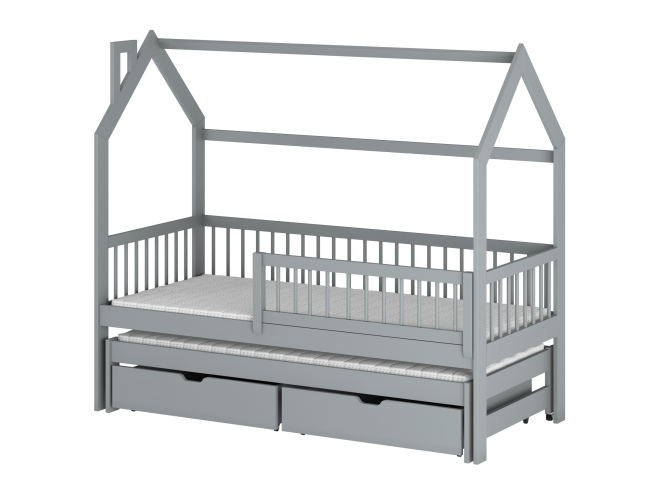 Dvigulė vaikiška lova su stalčiais PAPI 80x200 13