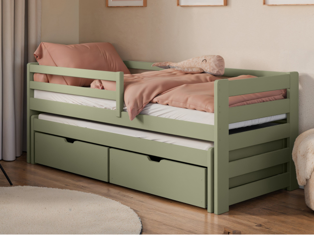 Dvigulė vaikiška lova su stalčiais SENSO 80x200 24