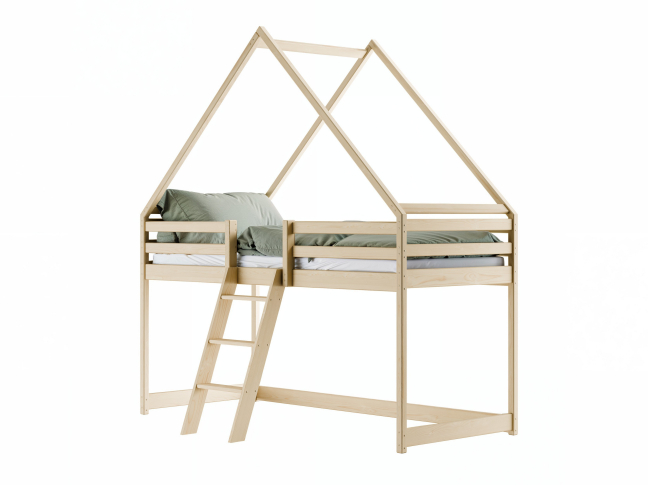 Antresolė lova namelis MOON 80x180 6