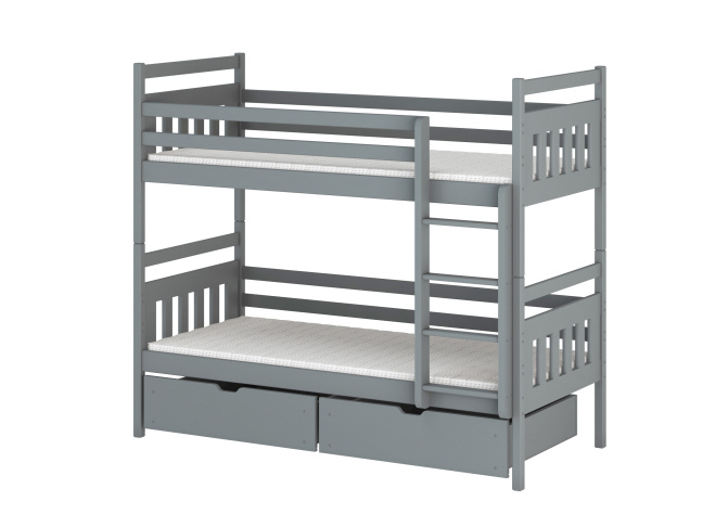 Dviaukštė vaikiška lova su stalčiais ADAS 80x180 6