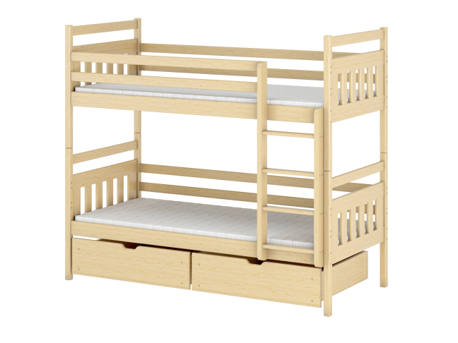 Dviaukštė vaikiška lova su stalčiais ADAS 90x190 7