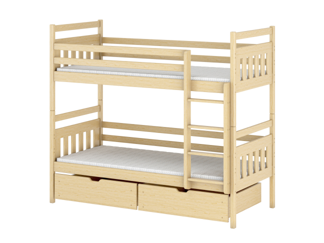 Dviaukštė vaikiška lova su stalčiais ADAS 90x200 7