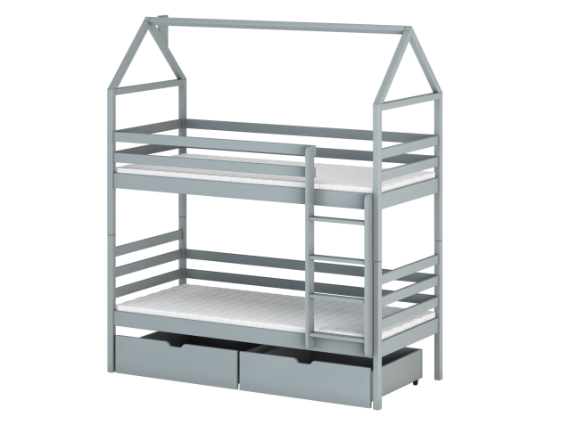 Dviaukštė vaikiška lova su stalčiais ALEX 80x180 10 Dviaukštė vaikiška lova su stalčiais ALEX 80x180 10