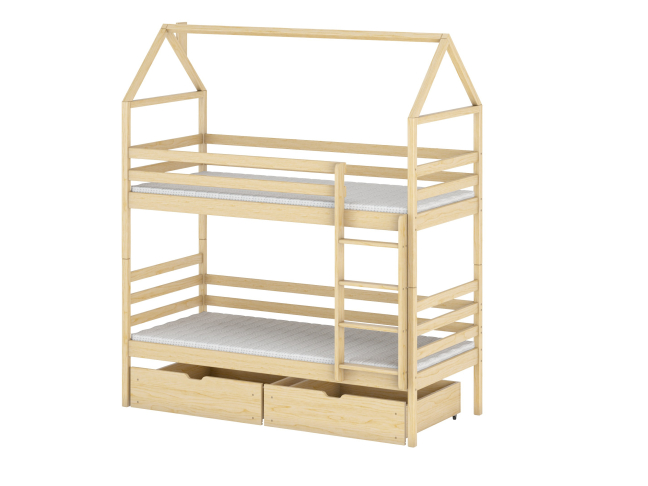 Dviaukštė vaikiška lova su stalčiais ALEX 80x200 11 Dviaukštė vaikiška lova su stalčiais ALEX 80x200 11