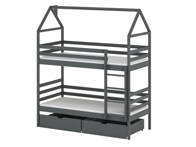 Dviaukštė vaikiška lova su stalčiais ALEX 90x190 9 Dviaukštė vaikiška lova su stalčiais ALEX 90x190 9